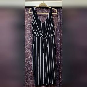 As U Wish Pinstripe Jumpsuit with Pockets